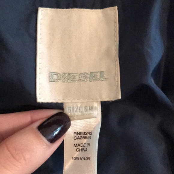 Diesel Baby Puffer Jacket - Navy Blue (Size: 6M) - Picture 5 of 8